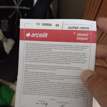 Kullanılmamış Mutfak Robotunda Fabrika Hatası Ve Garanti Desteği Sorunu