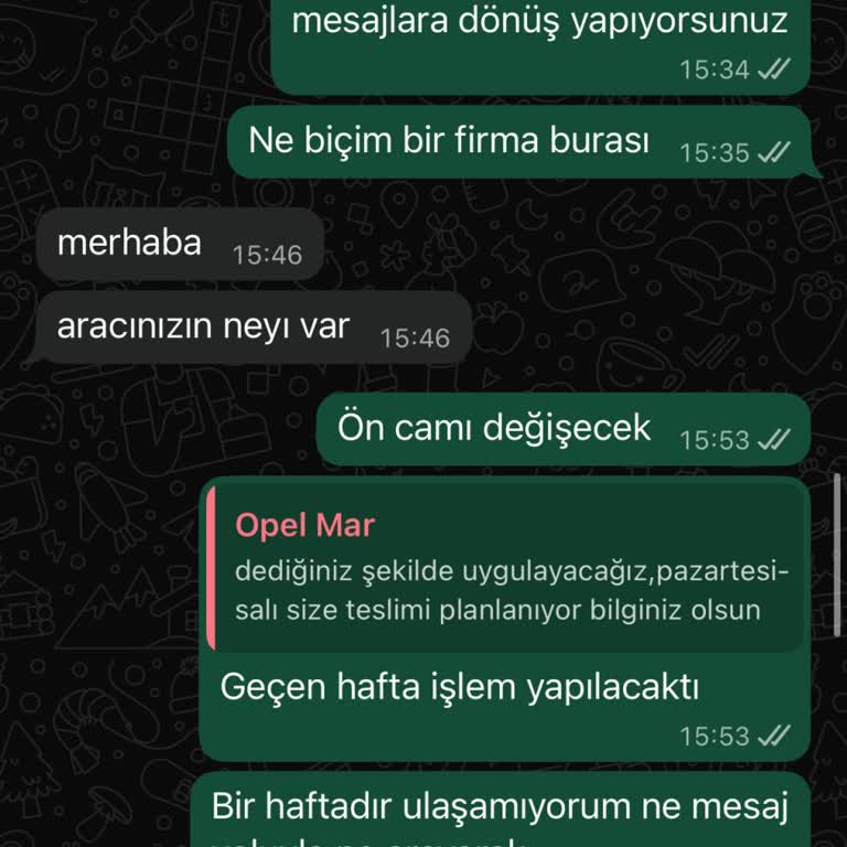 Servisten Bilgi Alamama Ve Onay Sürecinde Yaşanan Gecikmeden Dolayı Mağduriyet