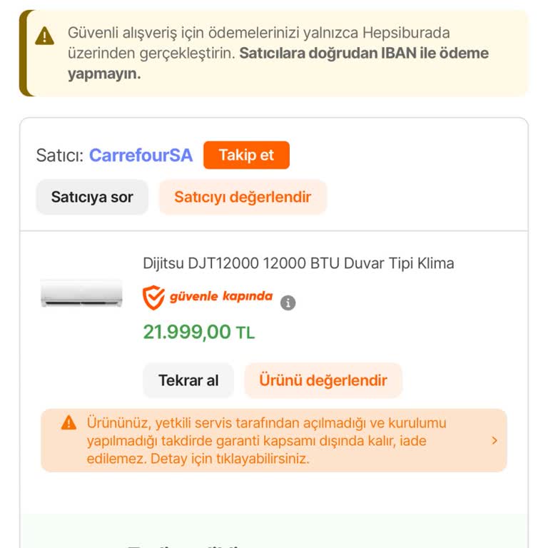 Klimamın Kurulumu 20 Gündür Yapılmadı Müşteri Hizmetleri Oyalıyor