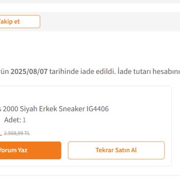 Değişim Sonrası Gelen Ayakkabıda Koku Ve İade Sorunu