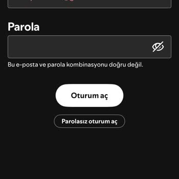Spotify Hesabıma Erişemiyorum E-posta İle Giriş Ve Şifre Sıfırlama Başarısız