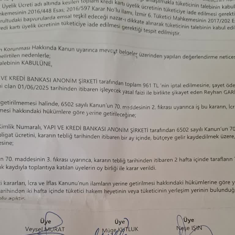 Yapı Kredi Emekli Müşteriye Aidat İadesini Reddetti Mağduriyetim Sürüyor