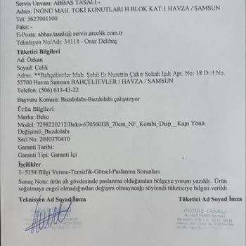 Garanti Kapsamında Paslanan Buzdolabım İçin Değişim Talebim Reddedildi