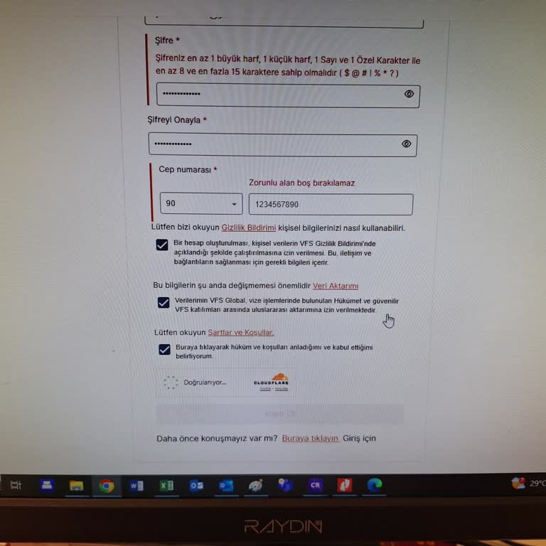 VFS Global Sistem Hatası Nedeniyle Hesap Oluşturamıyorum, Başvuru Sürecim Aksıyor