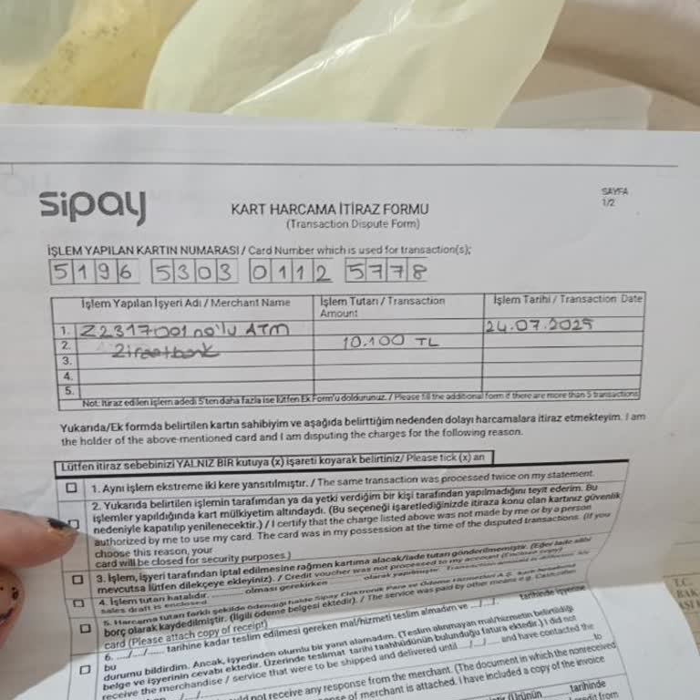 ATM'den Yatırılan Paranın Hesaba Geçmemesi Ve Sorunun Çözümsüz Kalması