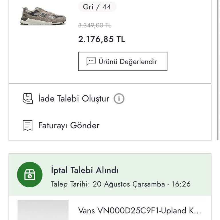 Siparişim Teslim Edilmeden Haber Verilmeden İptal Edildi