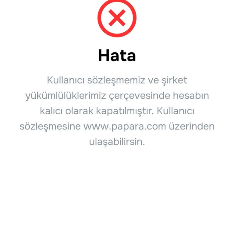 Papara Hiçbir Gerekçe Olmadan Kapatılan Hesabımdaki 16.000 TL Bakiyemin İadesi Yapılmıyor