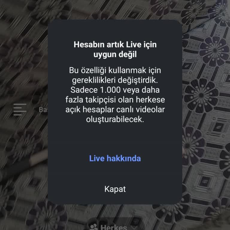 Instagram Canlı Yayın Kısıtlaması Nedeniyle Etkinliğim İptal Oldu