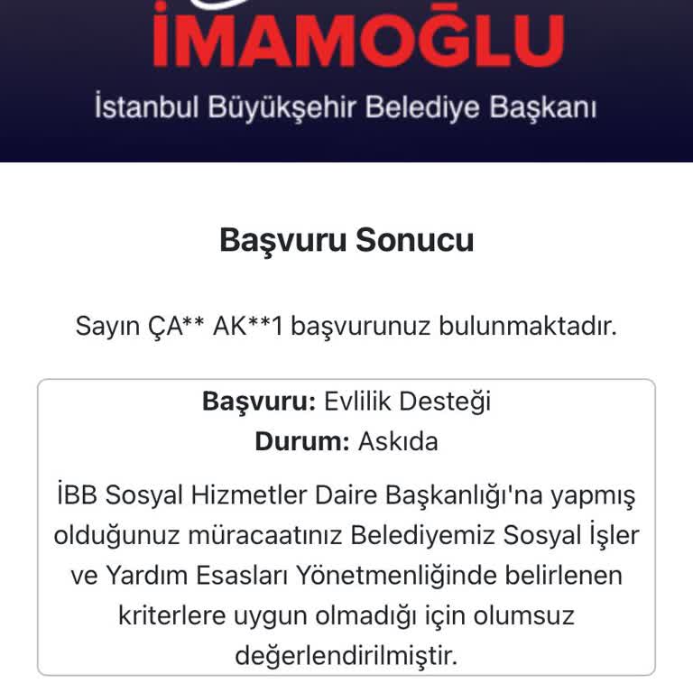 Evlilik Desteği Başvurum Reddedildi Hangi Kritere Uymadığım Açıklanmıyor