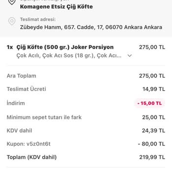 Yemeksepeti İptal Edilen Siparişin Ücretini 17 Gündür İade Etmiyor