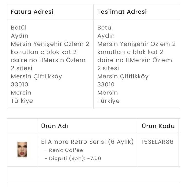 Sipariş Bilgilendirmesi Yapılmayan Lens Teslimatı Hakkında Şikayet