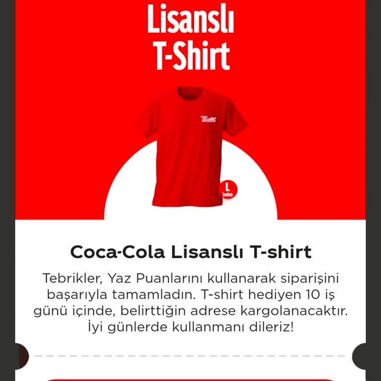 Coca-Cola Tişört Siparişim Bir Aydır Teslim Edilmedi Müşteri Hizmetleri Çözüm Sunmadı
