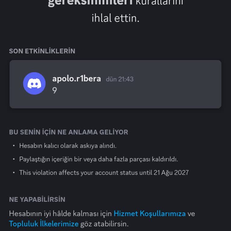 Yaş Şakası Nedeniyle Discord Hesabım Banlandı