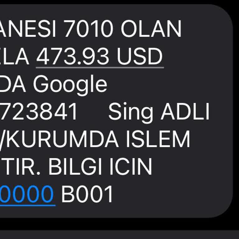 Yurt Dışı Alışveriş Kapalı Kartımdan İzinsiz Yüksek Tutarlı İşlem Yapıldı