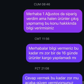 Sipariş Bilgisi Verilmeyen Sütyen Alımı