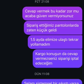 Sipariş Bilgisi Verilmeyen Sütyen Alımı