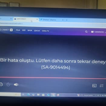 Bein Connect'te Sürekli Hata Alıyorum, Sorunum Çözülmüyor Ve Ücret İadesi İstiyorum