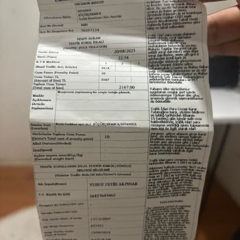 Aracıma Haksız Muayene Cezası Kesildi, Mağduriyetimin Giderilmesini İstiyorum