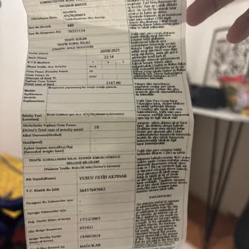 Aracıma Haksız Muayene Cezası Kesildi, Mağduriyetimin Giderilmesini İstiyorum