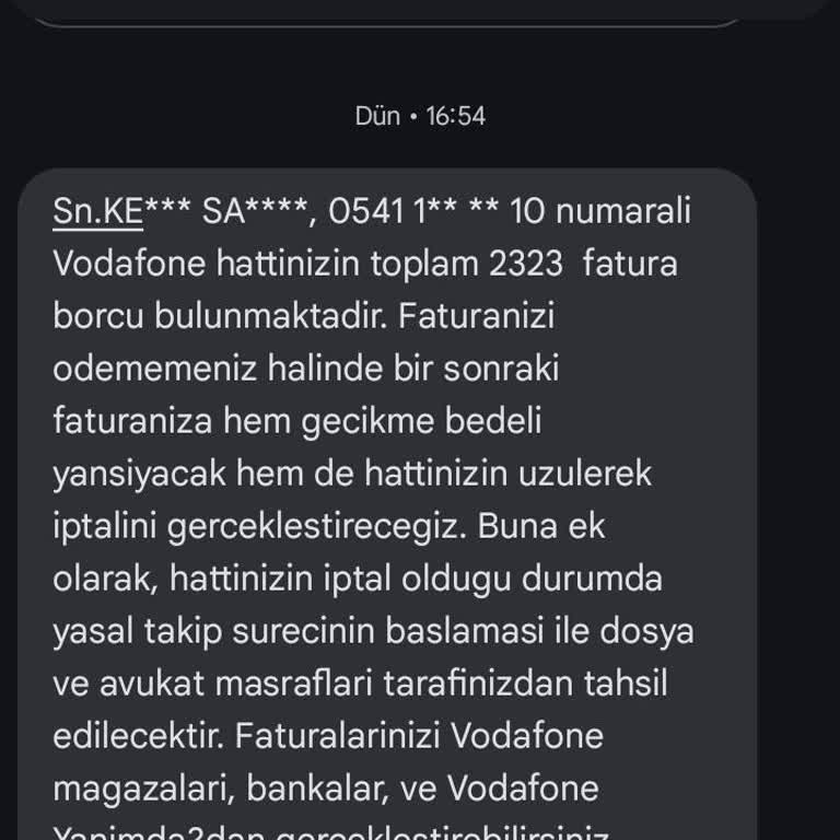 10 Yıllık Müşteriye Haksız Borç Ve Hukuki Tehdit