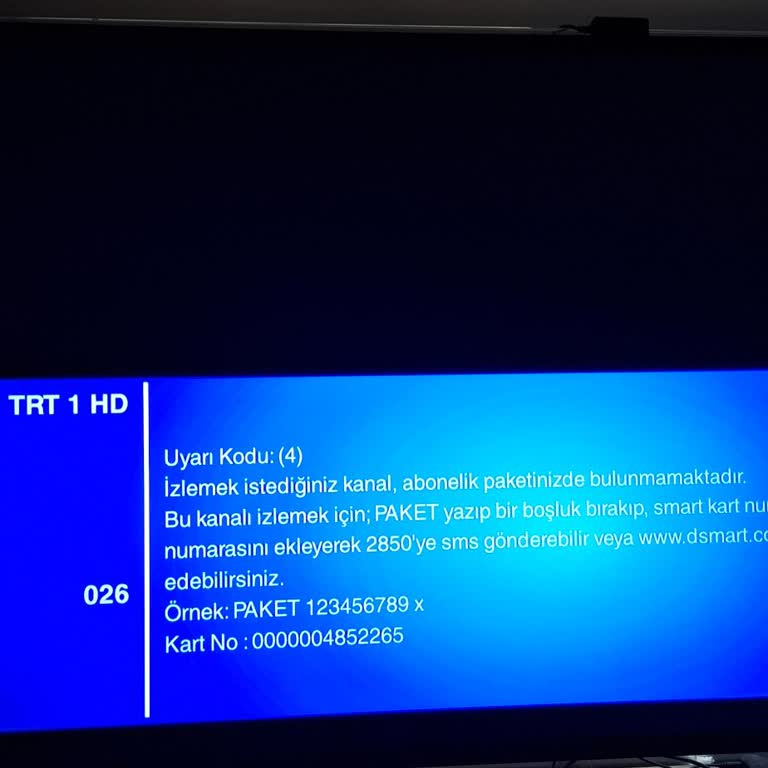 D-Smart Cihazında TRT 1 Maç Yayınlarının Şifrelenmesi Sorunu