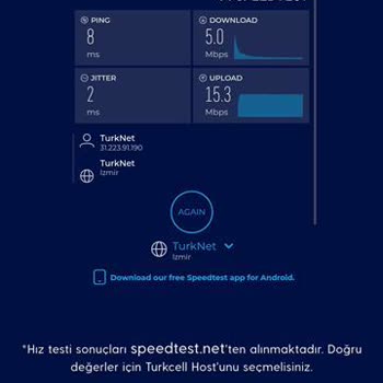 Sürekli Kesintiler Ve Düşük Hız Nedeniyle TurkNet'ten Memnun Değilim