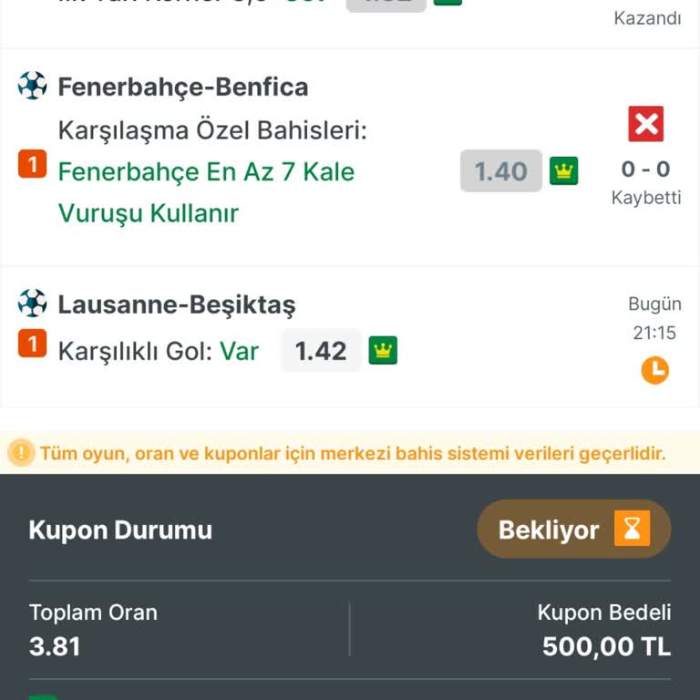 İddaa Kazanan Bahisimin Hatalı Sonuçlanması Nedeniyle Mağduriyet Yaşıyorum