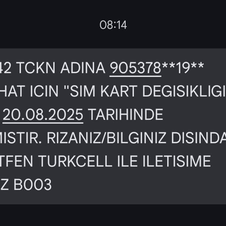 Bana Ait Olmayan Bilgilerle Abonelik Kaydı Mesajı Aldım