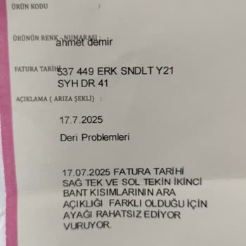 Aldığım Sandaletteki Bariz Farklılık Giderilmedi, Mağduriyetim Devam Ediyor