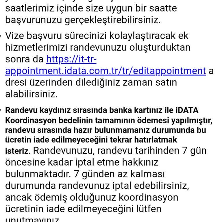 Aynı Gün İptal Ettiğim Vize Randevusunda Haksız Kesintiyle Ücret İadesi Yapılmadı