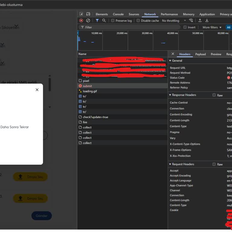 Bilgim Dışında Talep Oluşturulması Ve Güvenlik Endişesi