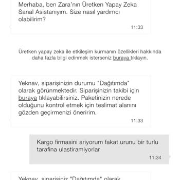 Zara Siparişim Teslim Edilmedi, Ücret İadesi Yapılmıyor