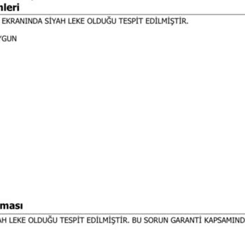 Ekran Arızası Ve Bayi Sürecinde Yaşanan Sorunlar