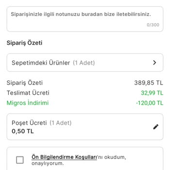 Ücretsiz Teslimat Paketi Aktif Değil, Ücret Yansıtılıyor