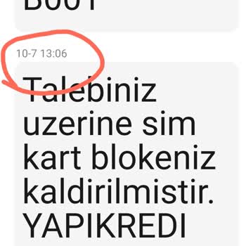 Sim Kart Blokesinin Kaldırılmaması Nedeniyle Yüksek Faiz Mağduriyeti Yaşadım