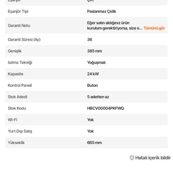 Kombi Montaj Ve Gaz Açtırma Hizmeti Sağlanmıyor, Garanti Başlatılamıyor