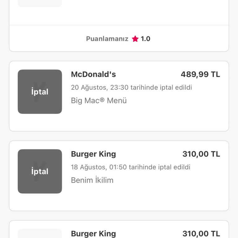 Yemeksepeti Ödemesini Yaptığım Siparişler Ya Teslim Edilmedi Ya Da Eksik Geldi, İade Alamadım