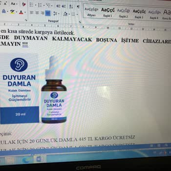 Duyuran Kulak Damlası Şikayeti