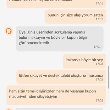 Kuponum Süresi Dolmadan Hesabımdan Silindi, Mağduriyetim Giderilmiyor