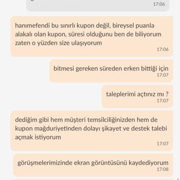 Kuponum Süresi Dolmadan Hesabımdan Silindi, Mağduriyetim Giderilmiyor