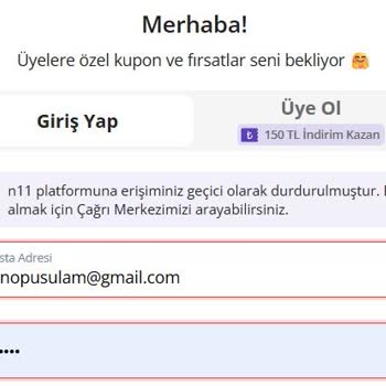 Hiçbir Gerekçe Olmadan N11 Hesabıma Erişimim Kısıtlandı, Siparişlerime Ulaşamıyorum