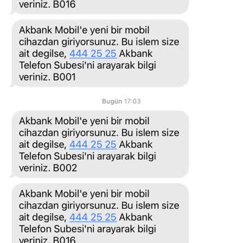 Akbank Kapatılan Hesabıma Ait Olmayan İşlemler İçin Sürekli Mesaj Alıyorum