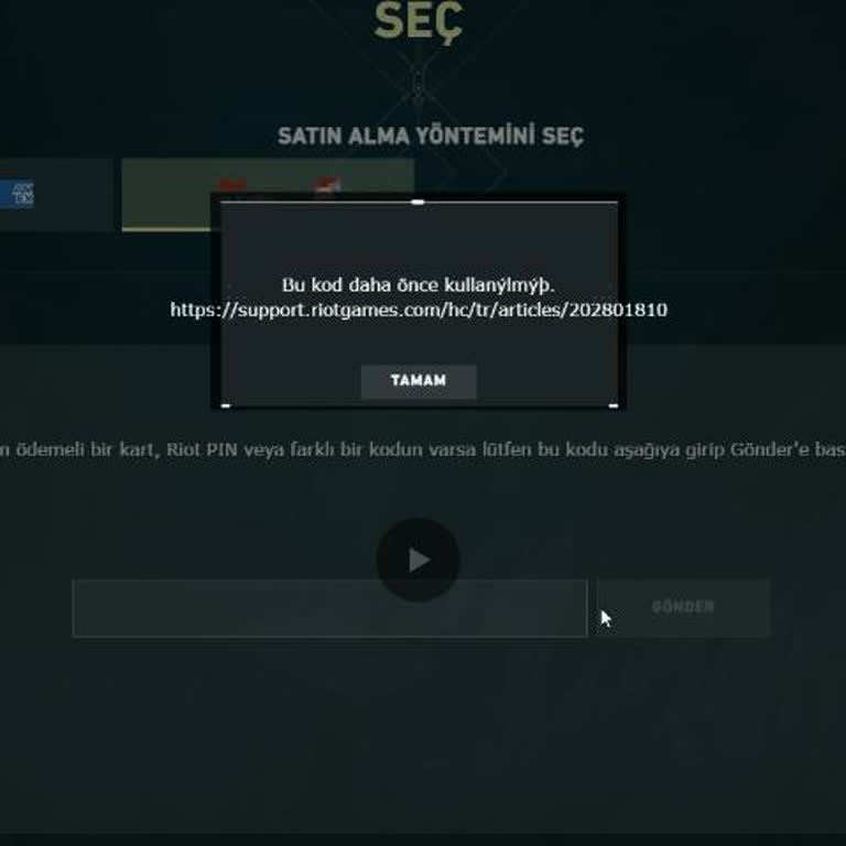 Elmashesap.com Kullanılmış Kod Gönderildi, Destek Alınamıyor