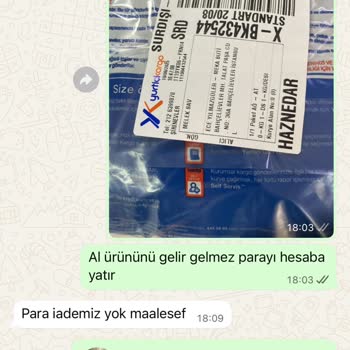 İade Edilen Ürünün Ücreti Hala Tarafıma Yatırılmadı Ve İletişim Kurulamıyor
