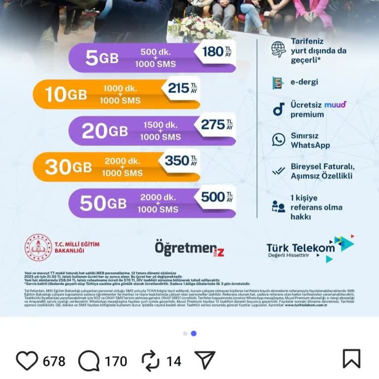 Turkcell'de Öğretmenlere Özel Uygun Fiyatlı Paket Eksikliği
