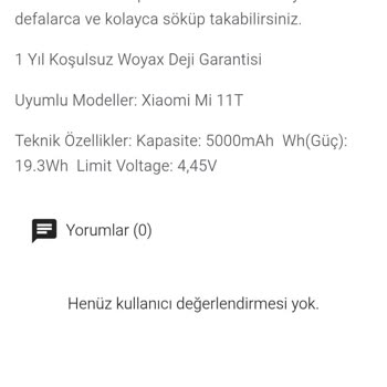 Woyax Aldığım Bataryanın Kapasitesi Belirtilenden Düşük Çıktı