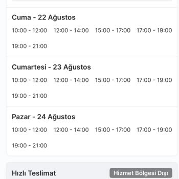 Kampanya Süresi Bitmeden Hızlı Teslimat Seçeneğinin Kapanmasıyla Mağduriyet Yaşadım