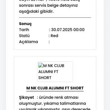 Nike Şortum 10 Günde Deforme Oldu, Müşteri Hizmetleri Çözüm Sunmadı