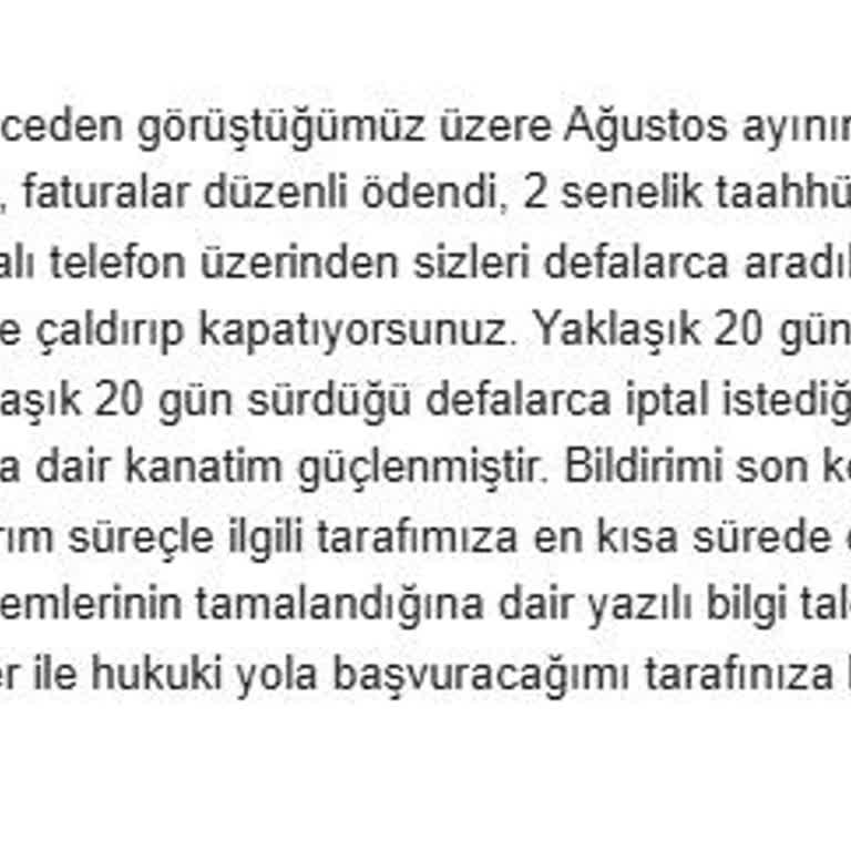 Abonelik İptal Talebim Uzun Süredir Sonuçlandırılmıyor, Geri Dönüş Alamıyorum