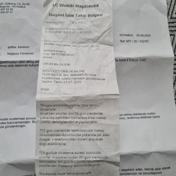 Beden Uymayan Ürün İçin İade Talebim Reddedildi, Mağdur Oldum